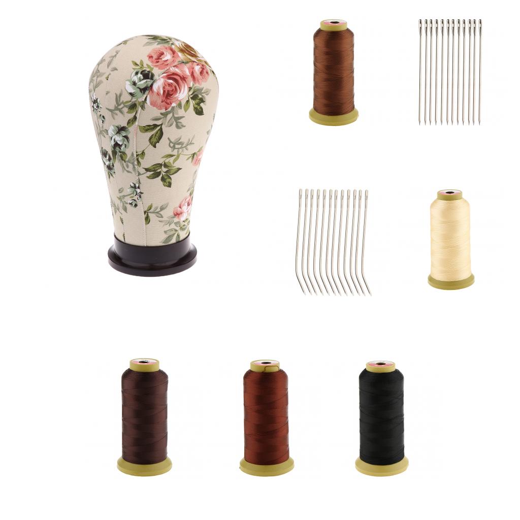 5 Sewing Braid Thread I J Needle Cork Head Model Wig Hair Extensions Making