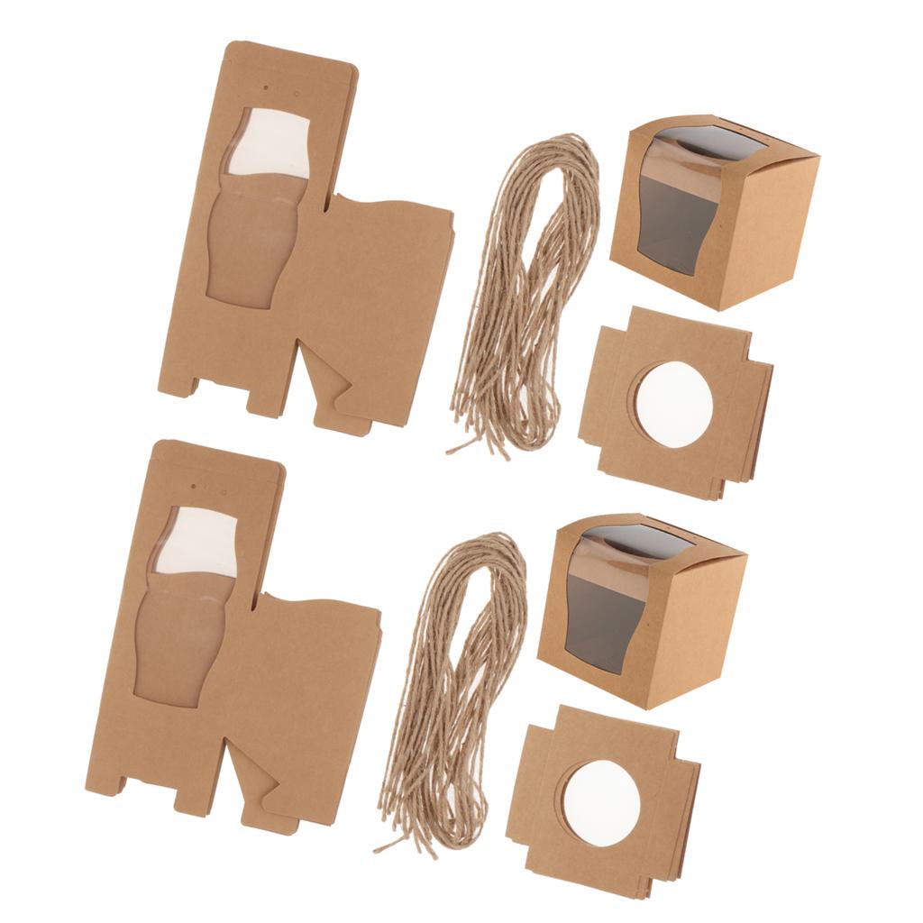 24 Pieces Kraft Paper Cake Cupcake Box Bakery Wedding Favor Gift Brown