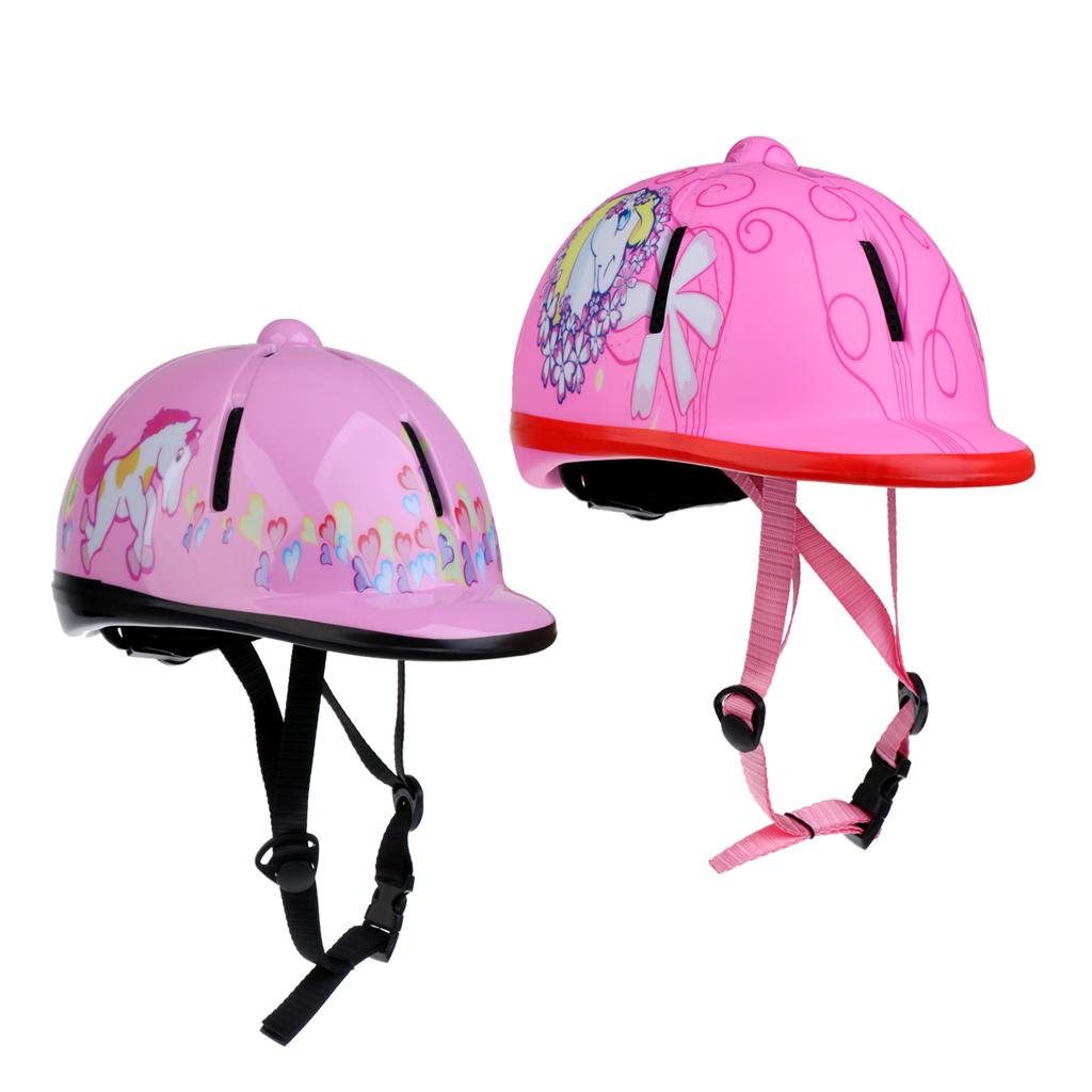 2 Pieces Adjustable Kids Safety Horse Riding Helmet Child Equestrian Helmet