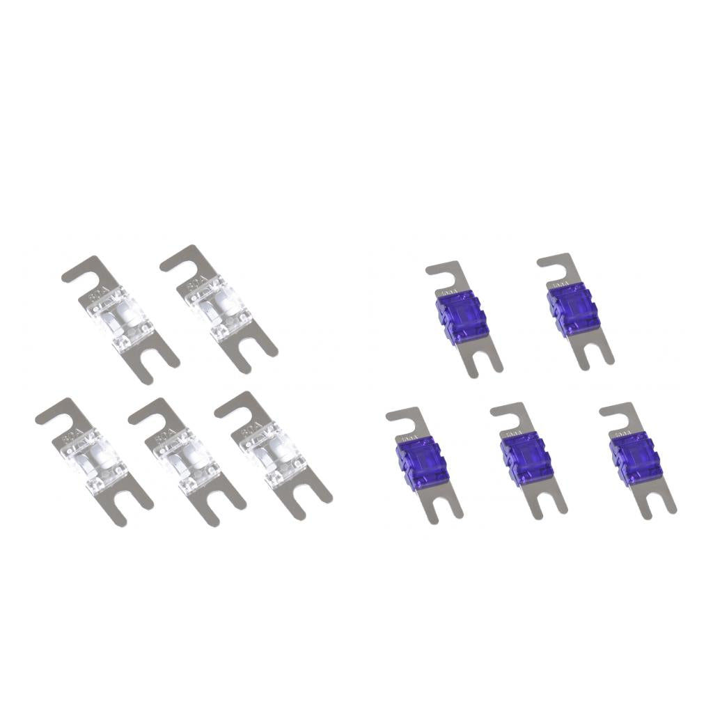 10 Pieces 100A+80A Mini ANL Bolt Fork Fuse Kit Car Audio Circuit Breaker