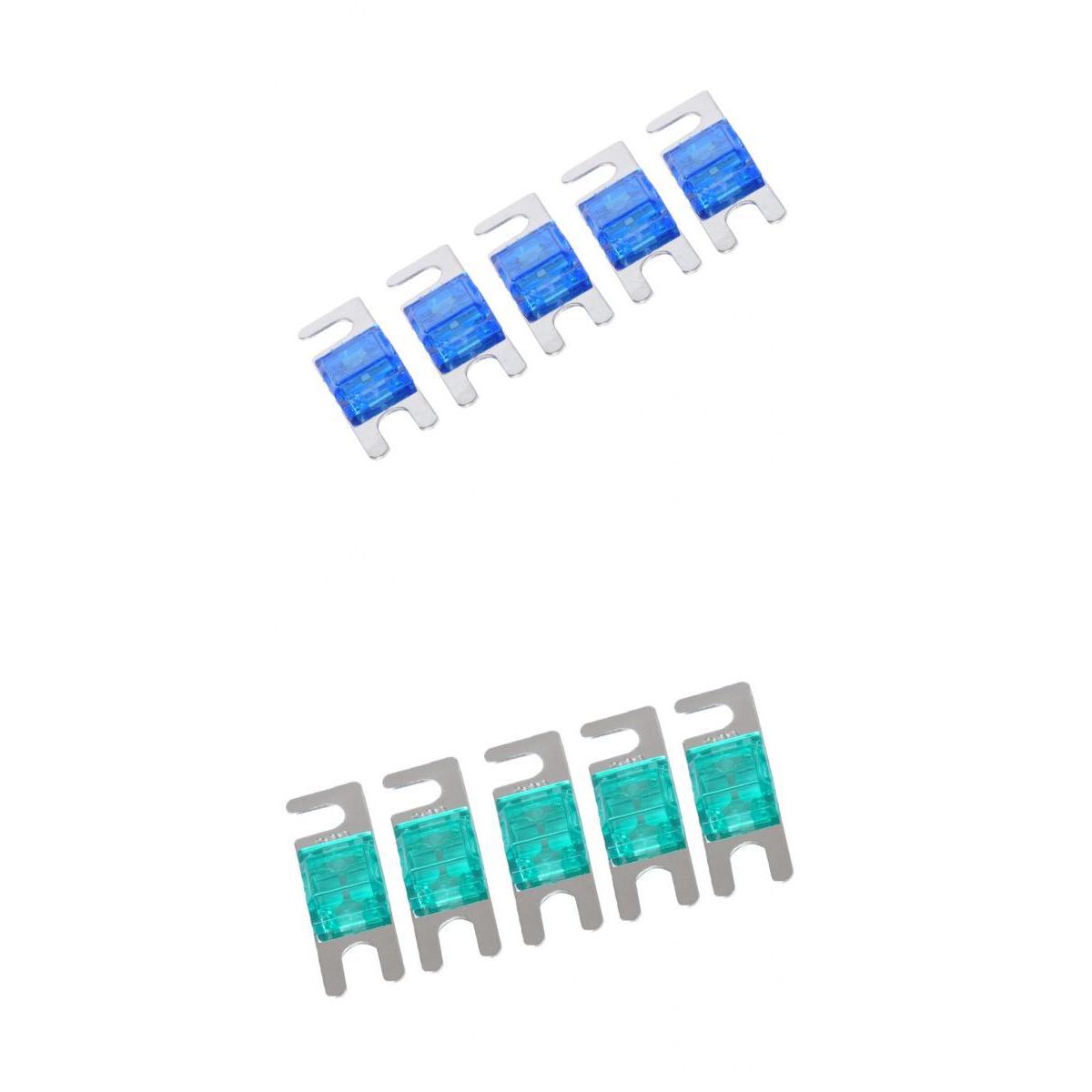 10 Pieces 60A+30A Mini ANL Bolt Fork Fuse Kit Car Audio Circuit Breaker