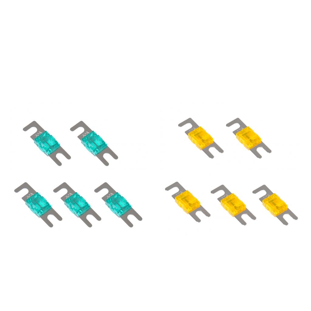 10 Pieces 40A+30A Mini ANL Bolt Fork Fuse Kit Car Audio Circuit Breaker