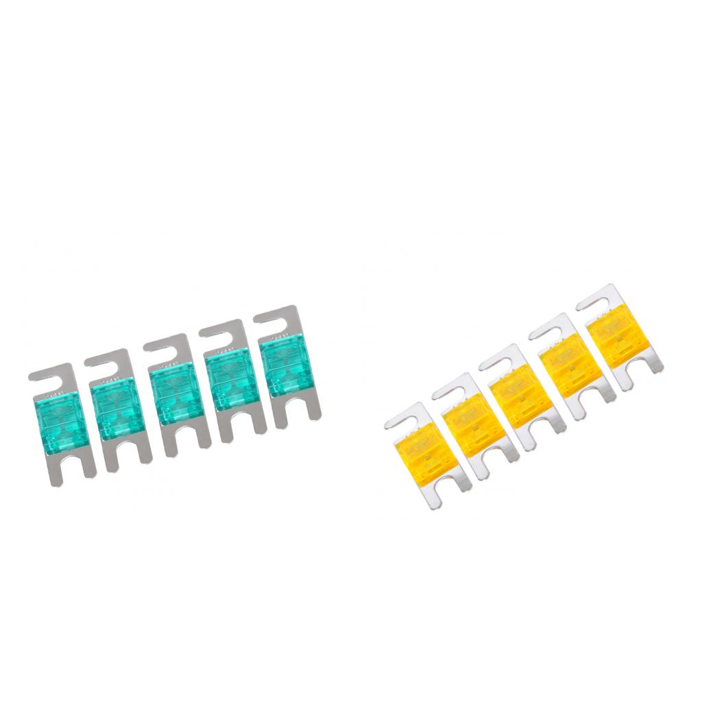 10 Pieces 40A+30A Mini ANL Bolt Fork Fuse Kit Car Audio Circuit Breaker