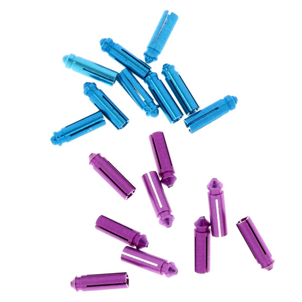 18 Pieces Anodised Aluminum Dart Flight Savers / Protectors Purple + Blue