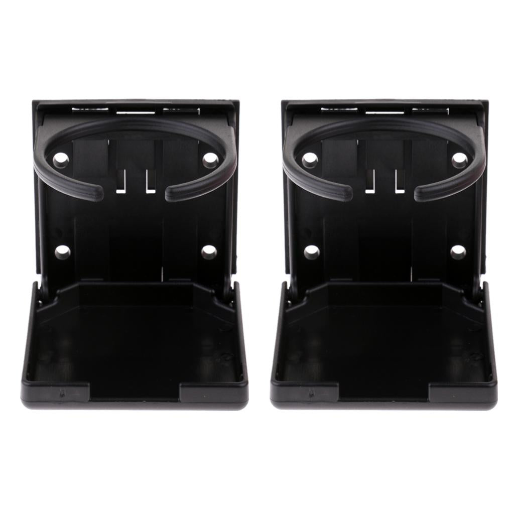 2 Pieces Black Plastic Drink Holder for Soccer Table Foosball Table