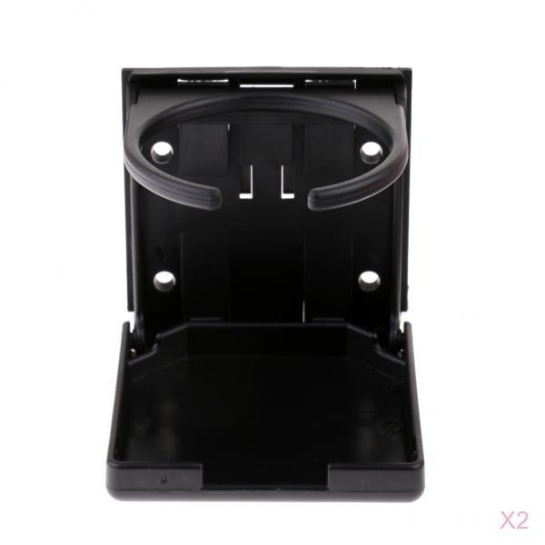 2 Pieces Black Plastic Drink Holder for Soccer Table Foosball Table