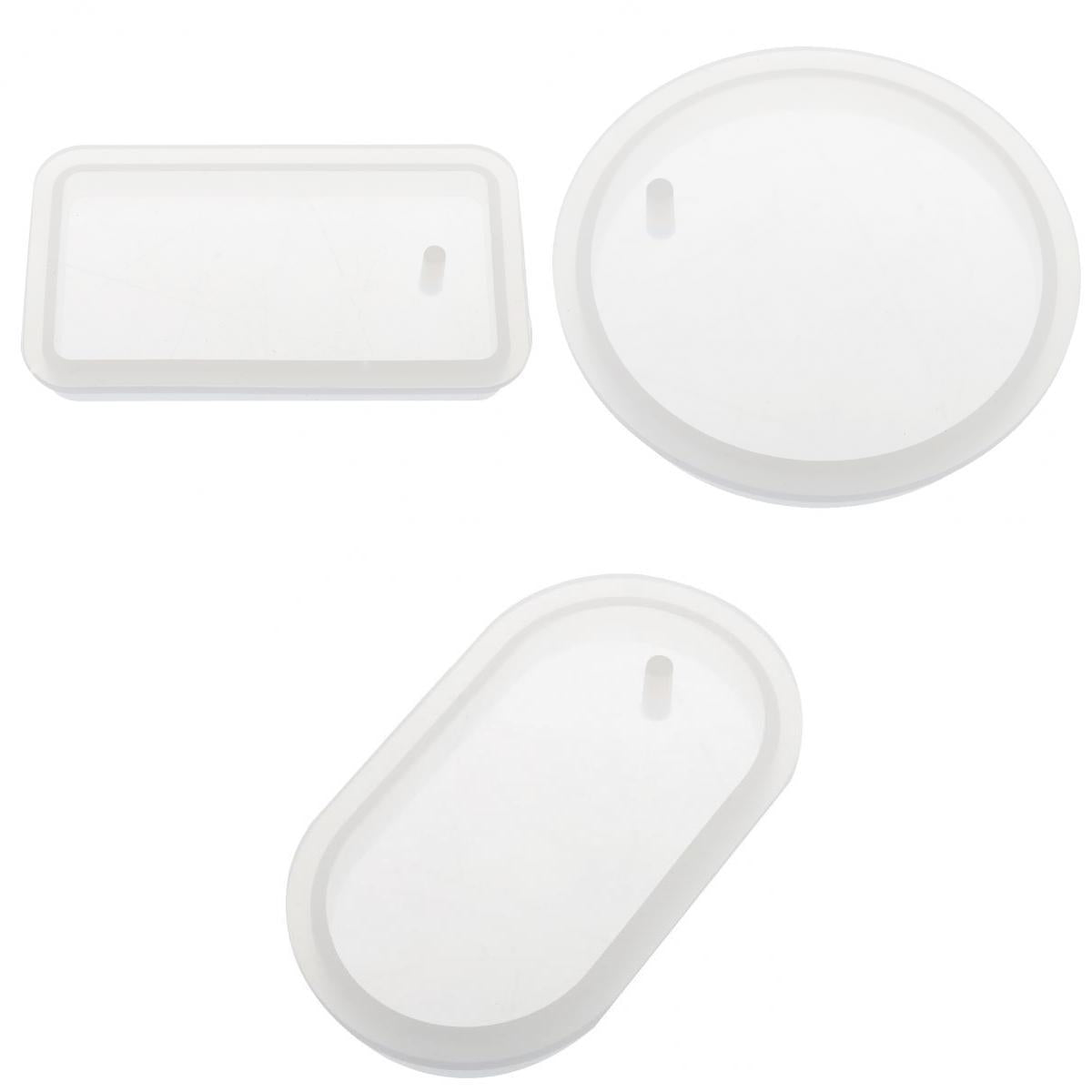 3pcs DIY Silicone Pendant Mold Jewelry Resin Casting Mould Craft Multi-shape