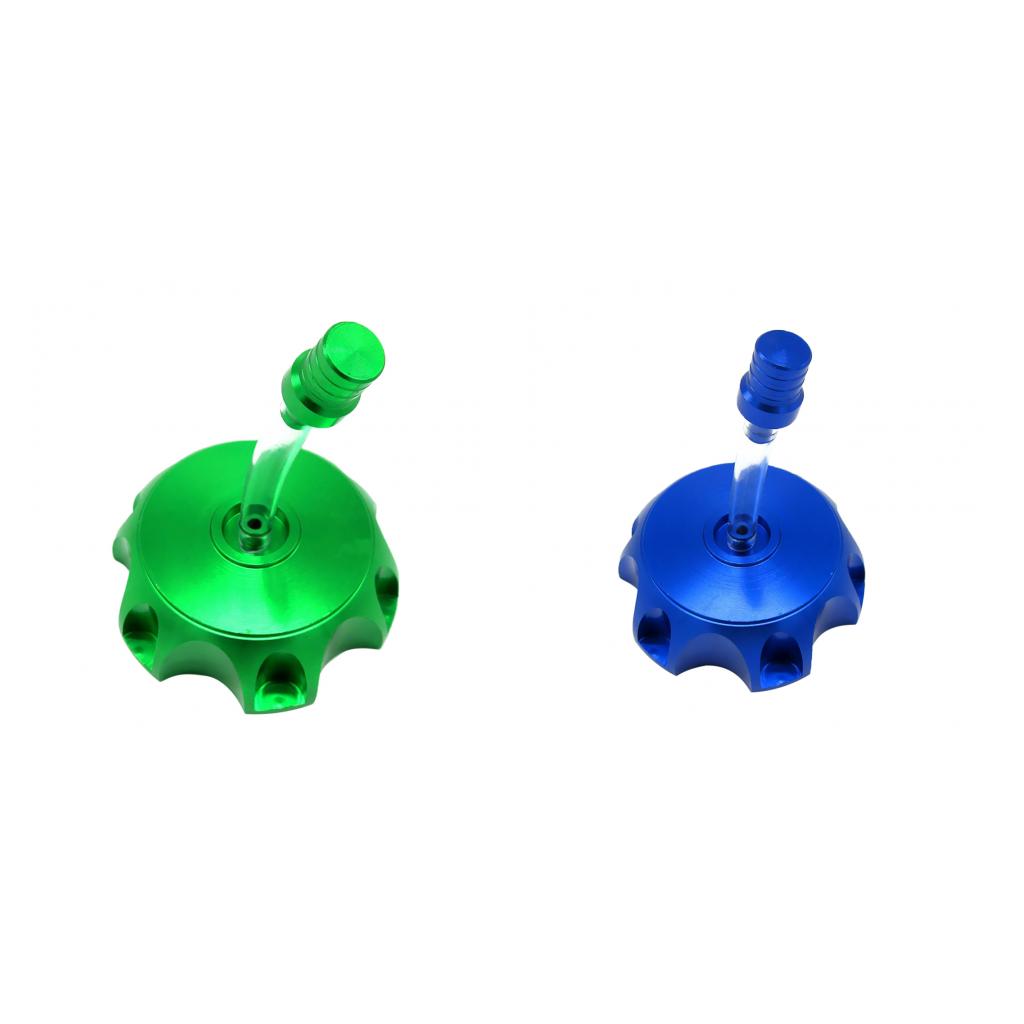 ATV Dirt Pit Bike CNC Aluminum Gas Fuel Tank Cap Breather Vent Green/Blue