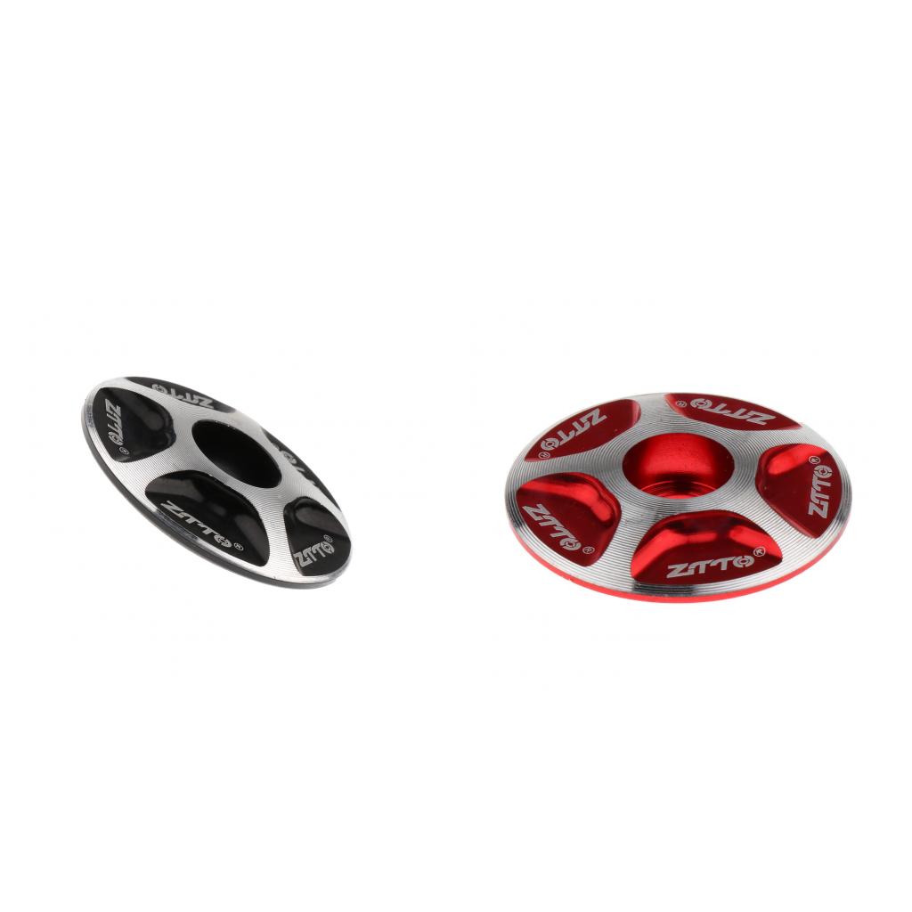 2pcs 1 1/8 Alloy Bicycle MTB Bike Headset Top Threadless Stem Cover"