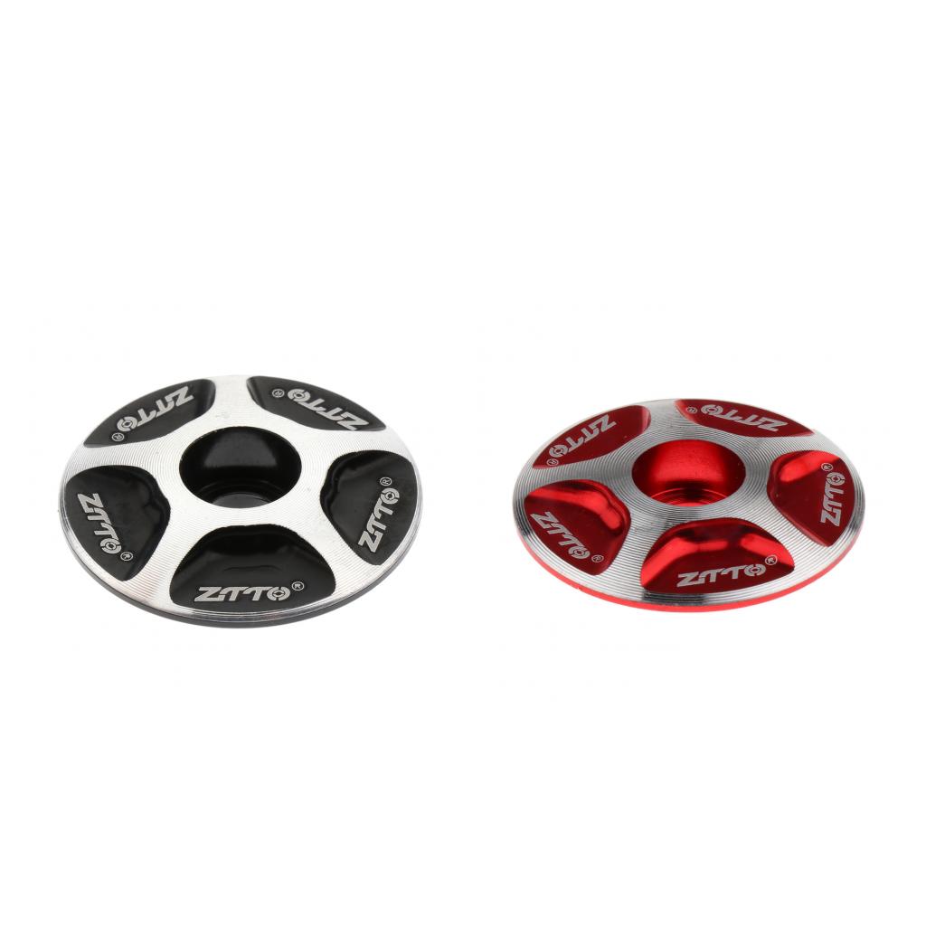 2pcs 1 1/8 Alloy Bicycle MTB Bike Headset Top Threadless Stem Cover"