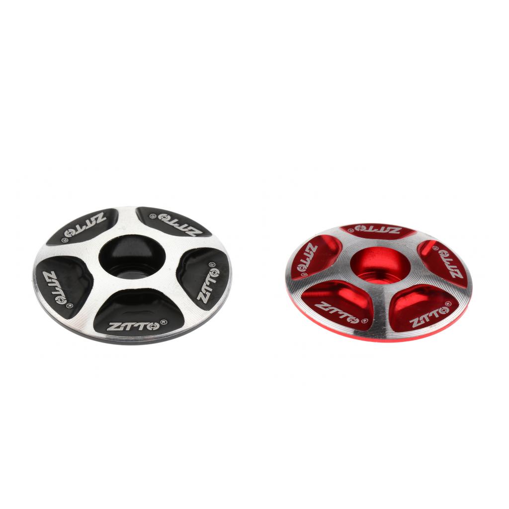 2pcs 1 1/8 Alloy Bicycle MTB Bike Headset Top Threadless Stem Cover"