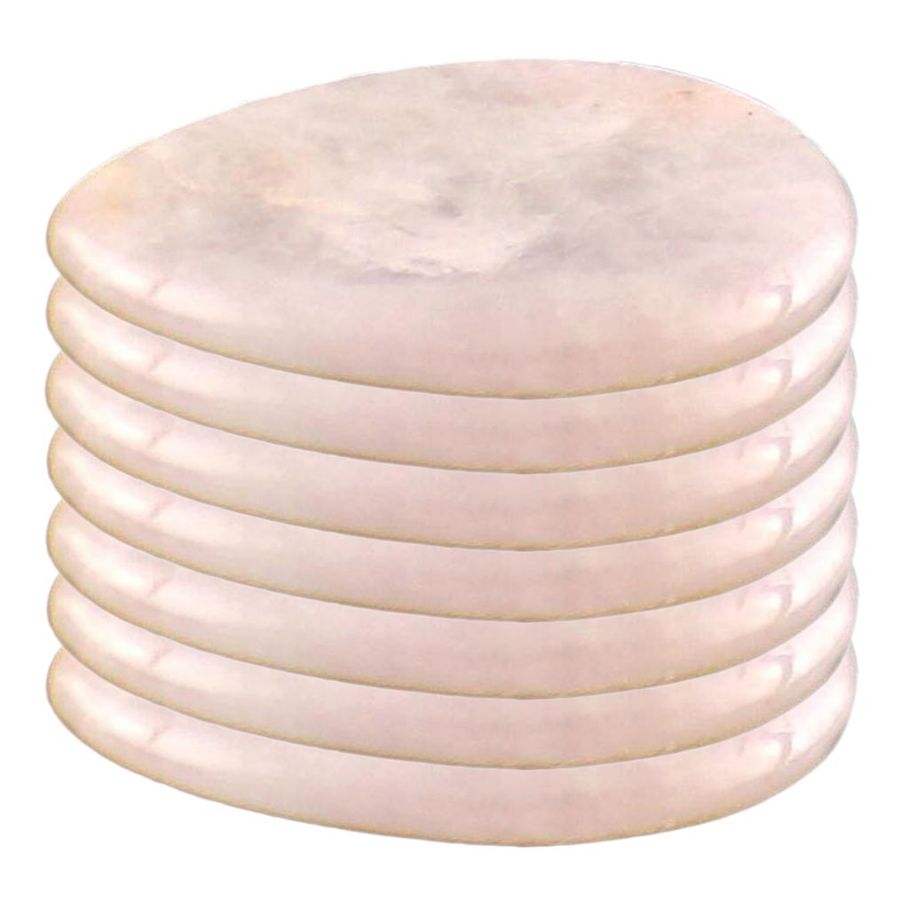 7 Pieces Palm Stone Natural Crystal Gemstone Pocket Stone Rose Quartz