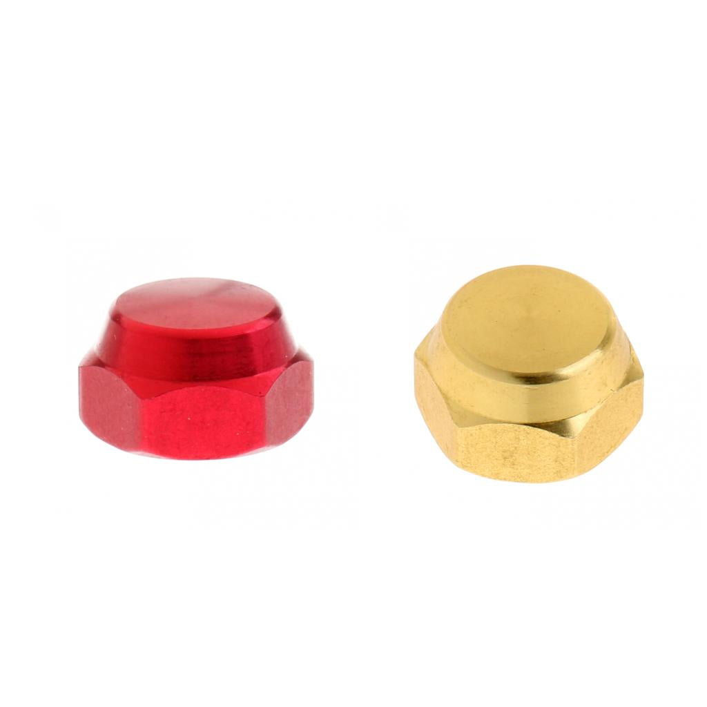 2pcs Baitcasting Reel Screw Cap for Fishing Reel Handle Right Hand Red Gold