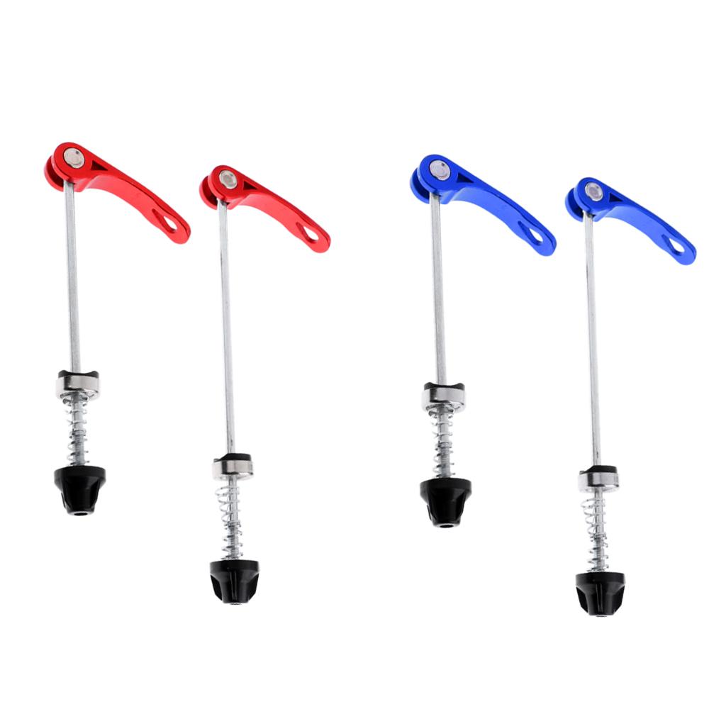 2 Pairs Bicycle Quick Release Skewers Road Bike Wheel Hub Skewers Axle Parts