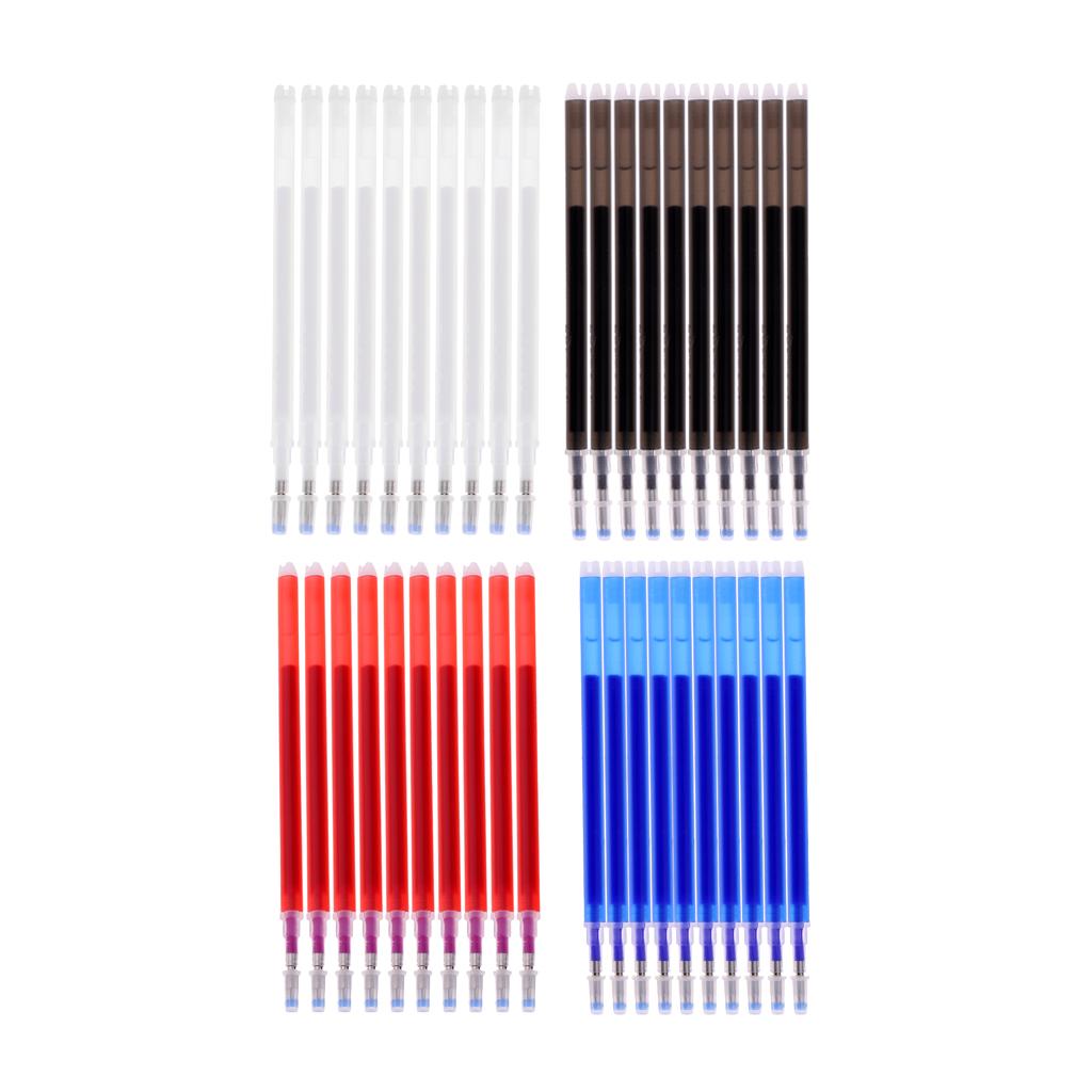 40pcs High Temperature Disappearing Refill Pen Heat Erase Pen Sewing Tools