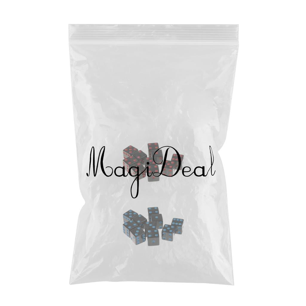 20 Pieces Plastic Dice D6 6 Sided Dotted Dice for D&D RPG Toy Party Supplies