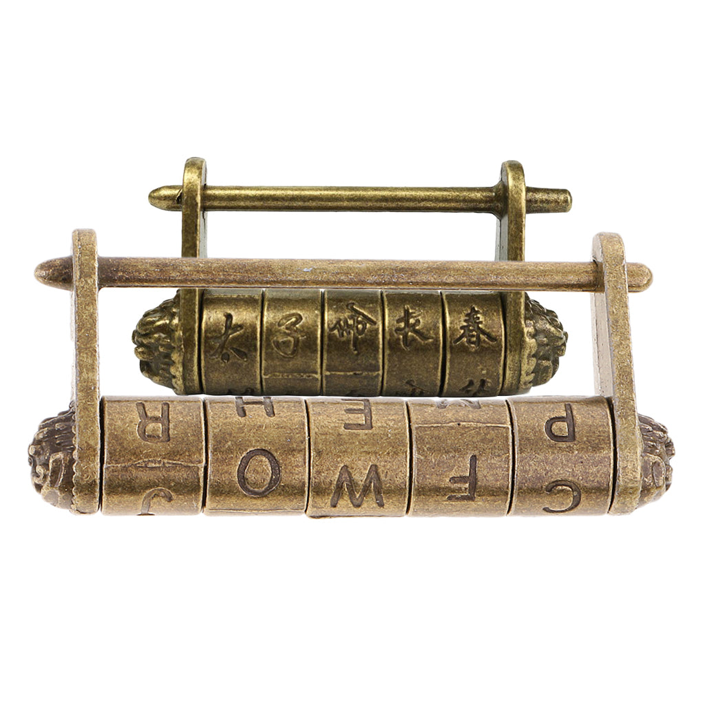 2PCS Vintage Password Padlock Jewelry Box Lock Furniture Hardware Lock