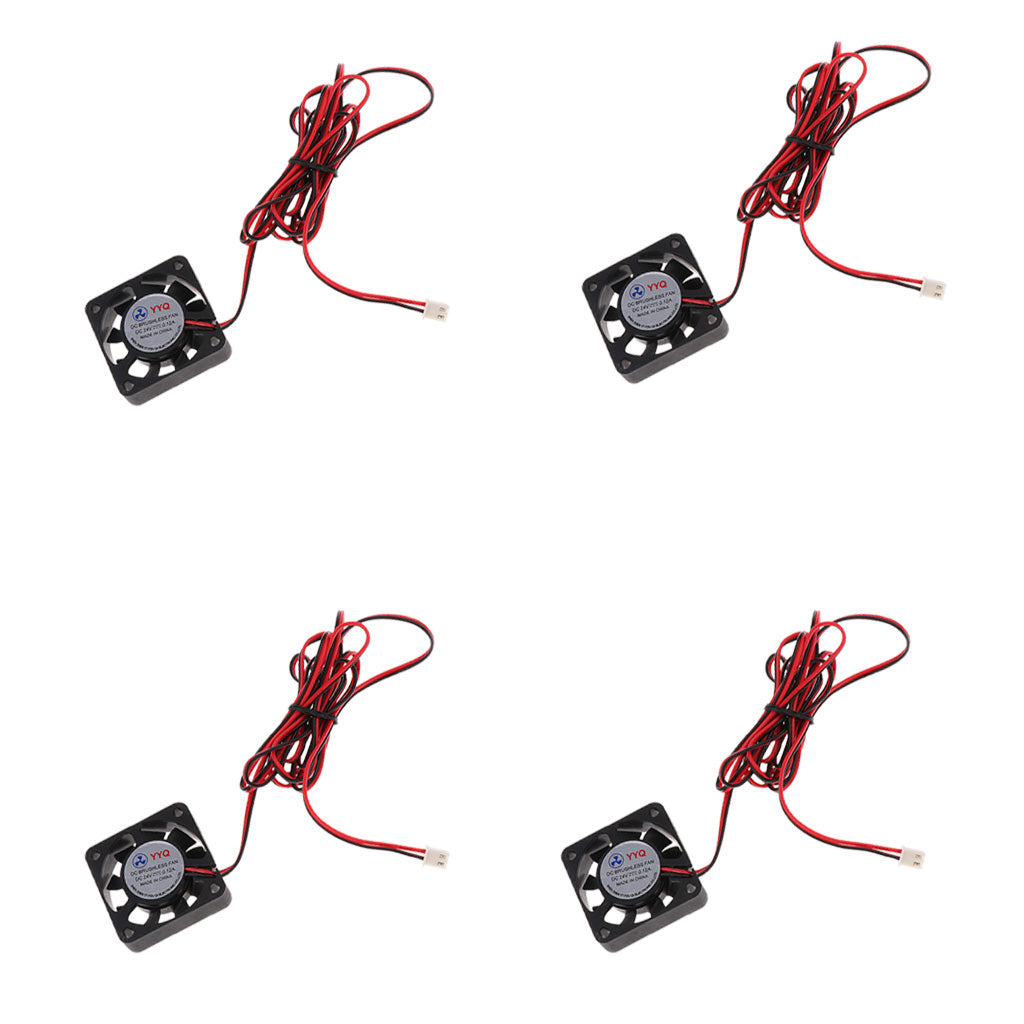 4Pcs silent 24V 40mmx40mmx10mm 4010 DC Brushless Cooling Fan for 3D Printer
