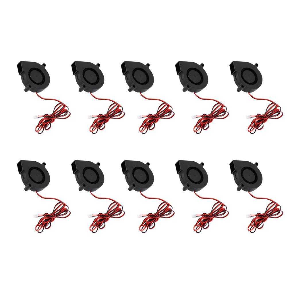 10Pcs silent Radial Turbo Blower Fan Cooling Fan DC 24V for 3D Printer Parts