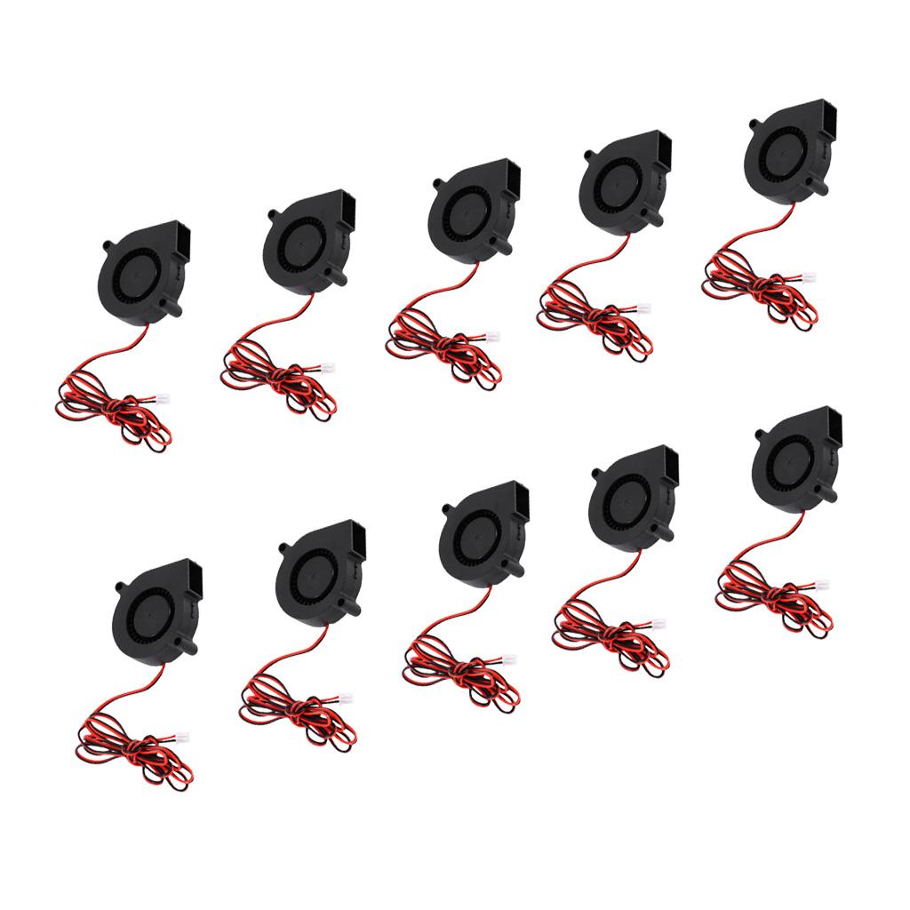 10Pcs silent Radial Turbo Blower Fan Cooling Fan DC 24V for 3D Printer Parts