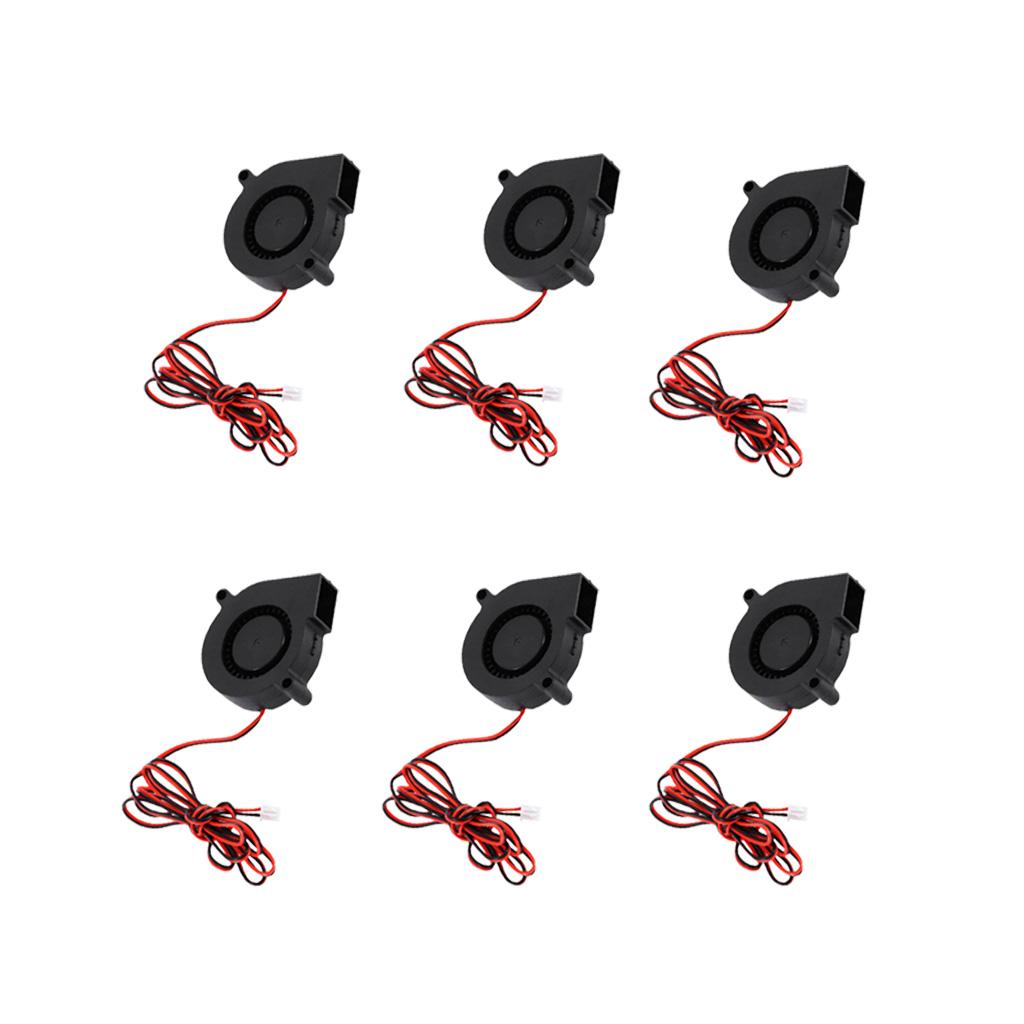 6Pcs silent Radial Turbo Blower Fan Cooling Fan DC 24V for 3D Printer Parts