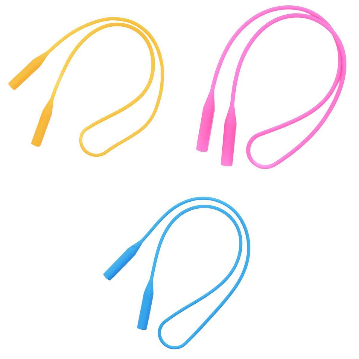 3pcs Silicone Eyeglass Strap Sunglasses Spectacles Cord Holder Neck Lanyard
