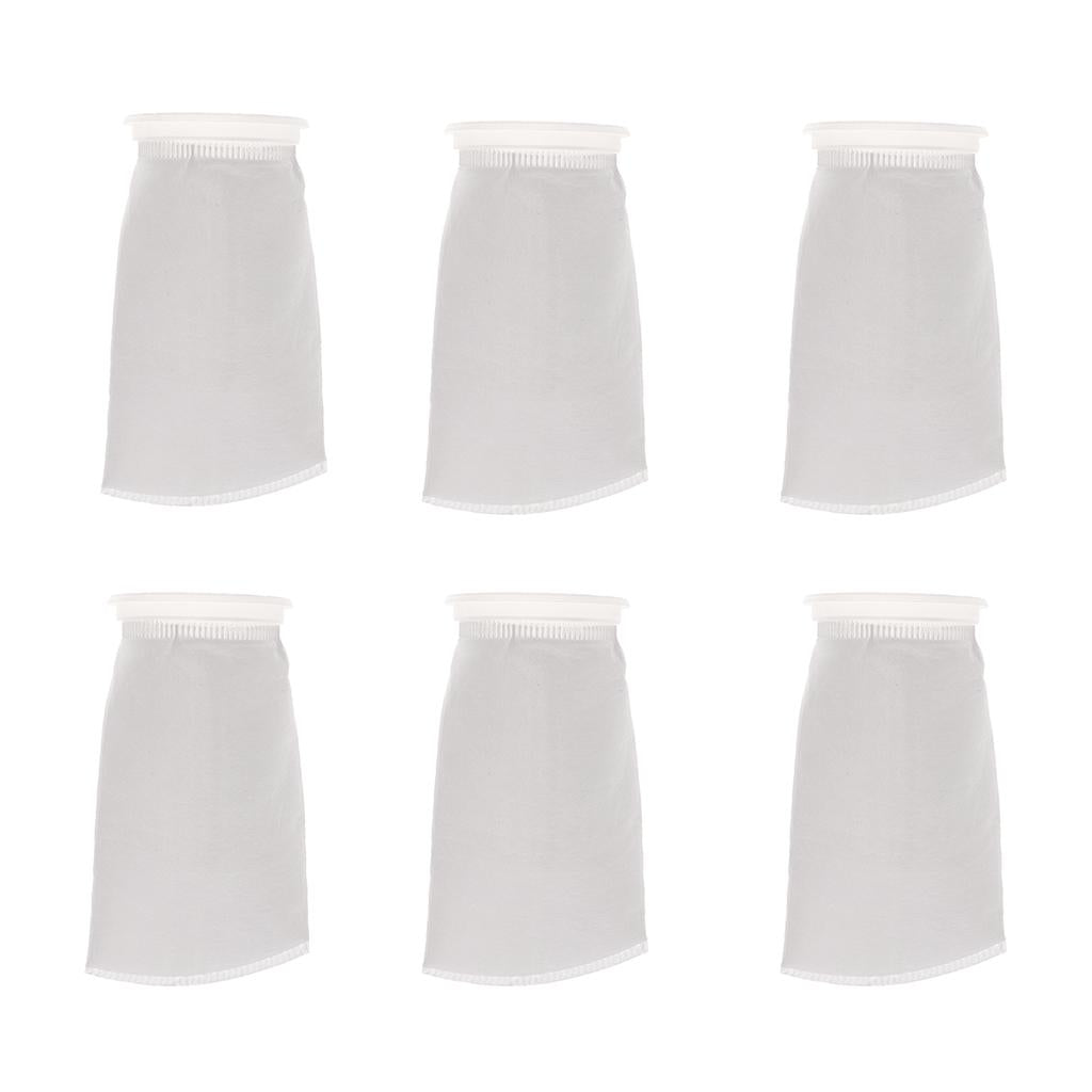 6-Piece Aquarium Tank Filter Bag Fish Tank Felt Filter Sock Bag 150um