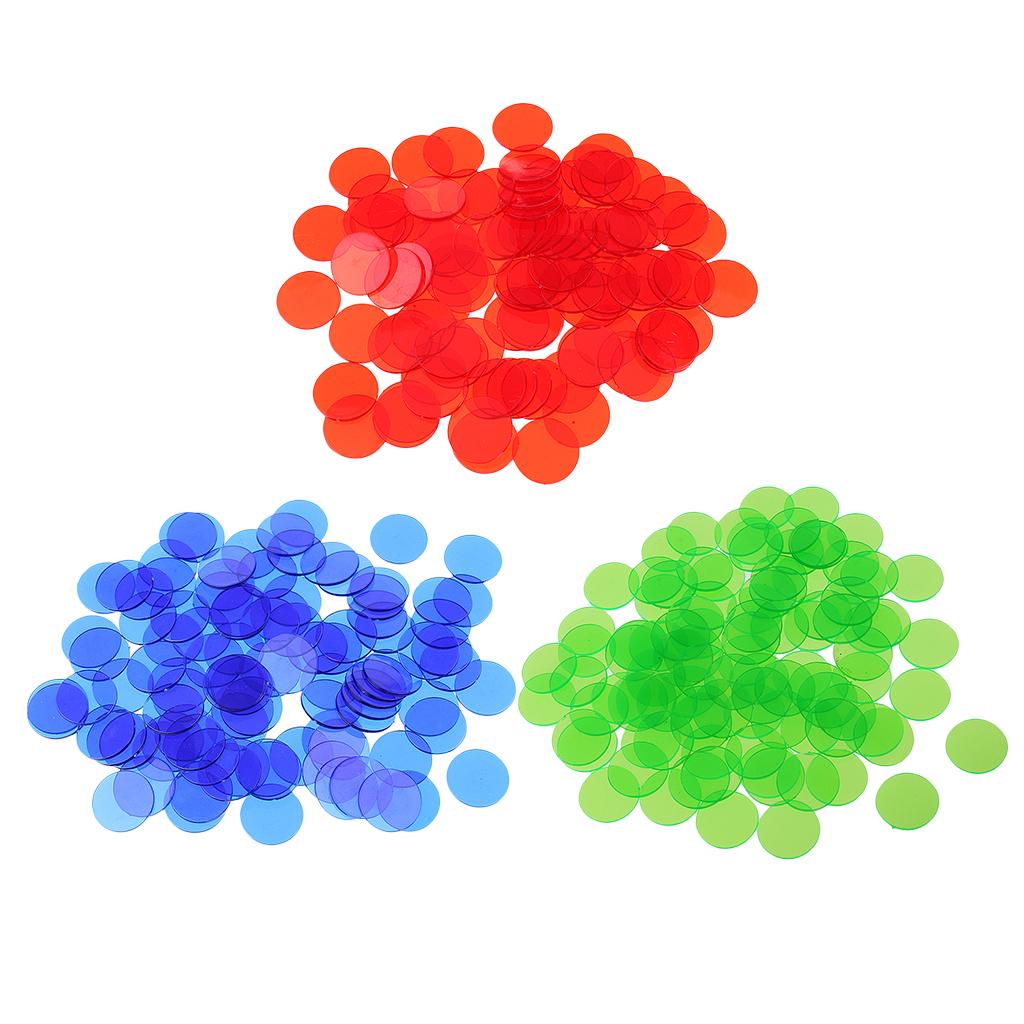 300 Pieces Translucent Bingo Chips 3/4 Inch for Bingo Game Cards Parts