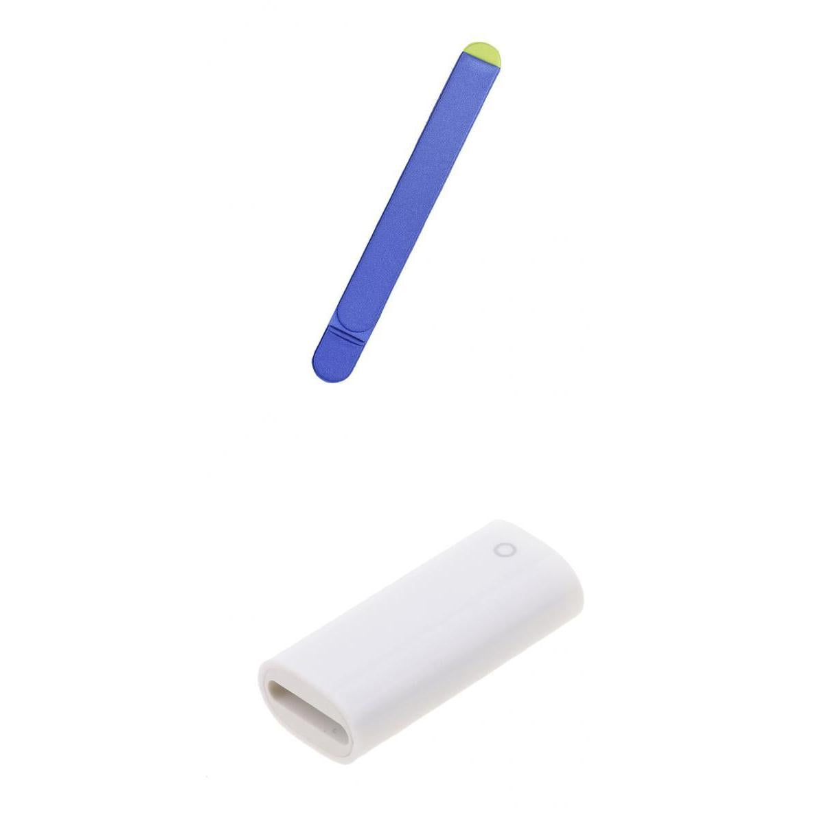 Charging F to F Connector + Blue Stylus Sticker Holder for Apple Pencil