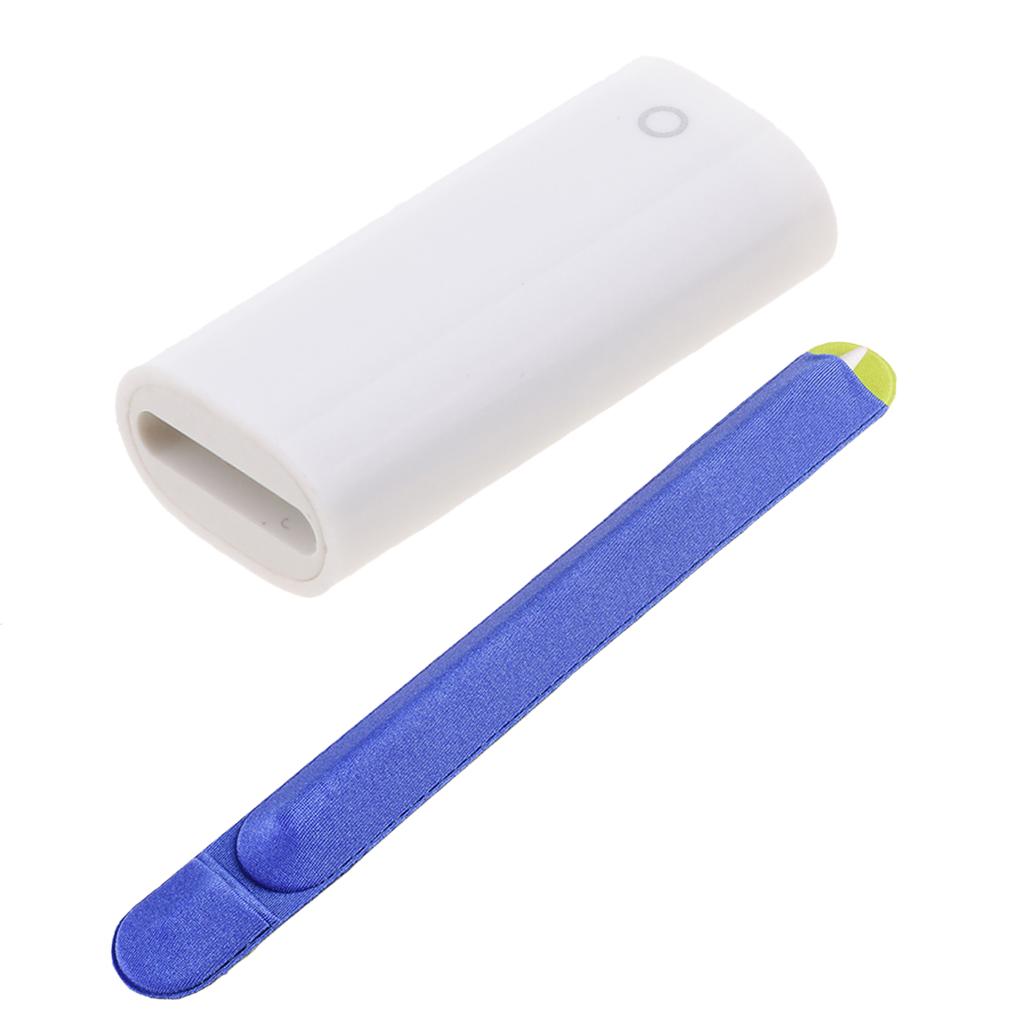 Charging F to F Connector + Blue Stylus Sticker Holder for Apple Pencil