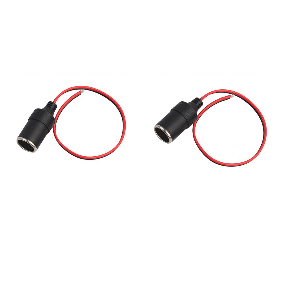 2Pieces Car Female Cigarette Lighter Power Socket Connector Adapter 12V 24V