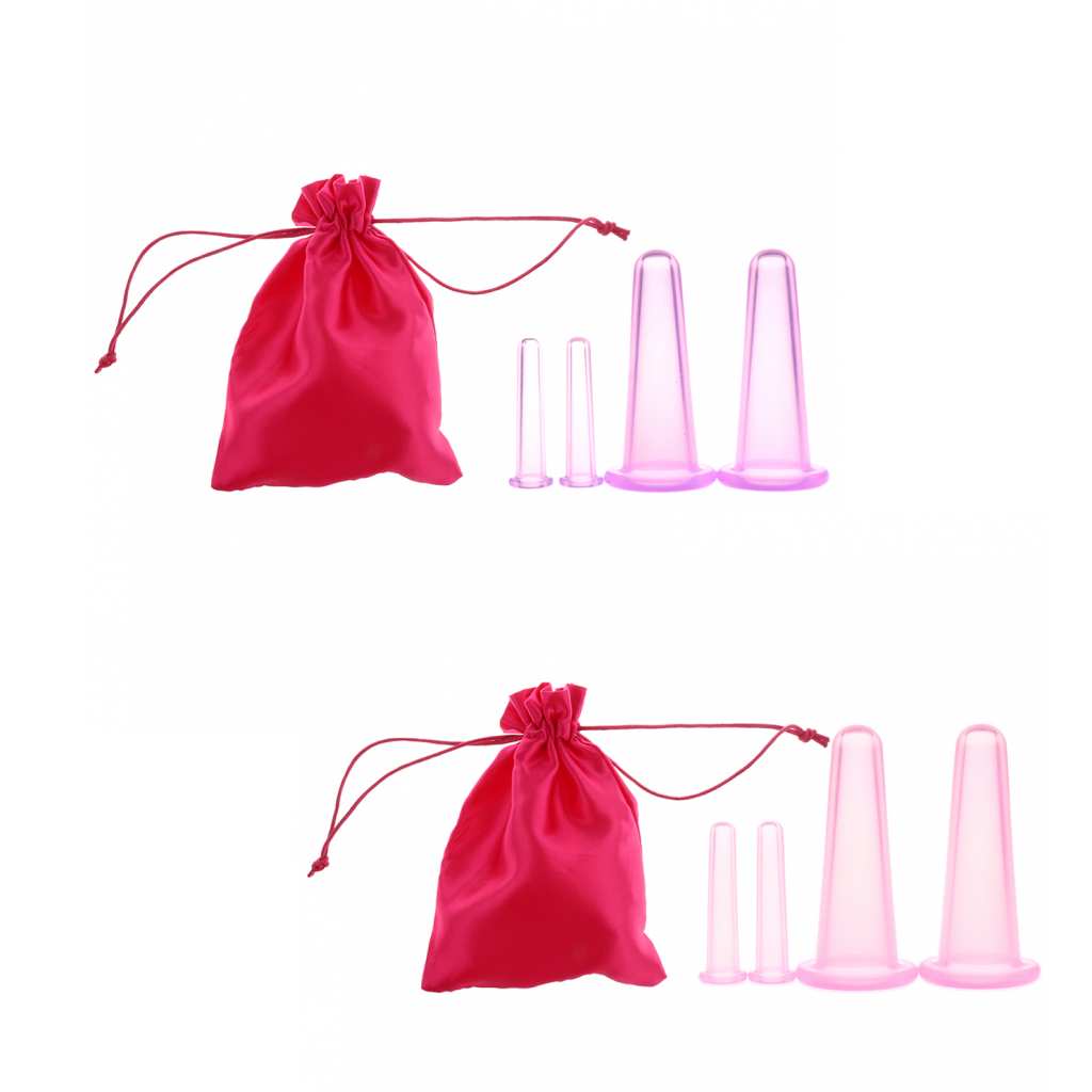 8 Pieces Silicone Vacuum Massage Cupping Set For Body Facial Anti Cellulite