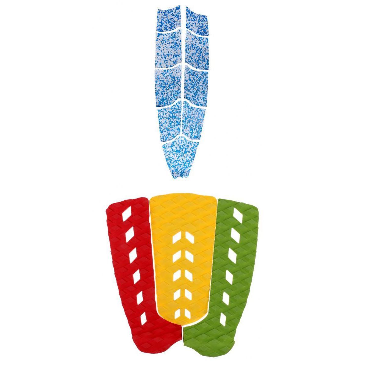 9 Pieces Durable Surfboard Funboard Traction Pad with 3 Pieces Tail Pad Grip