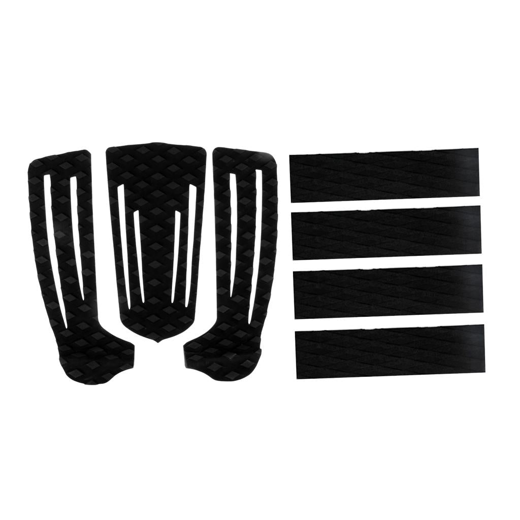 3 Pieces Surfboard Traction Pad and 4 Pieces Skimboard Traction Pad Bar Grip