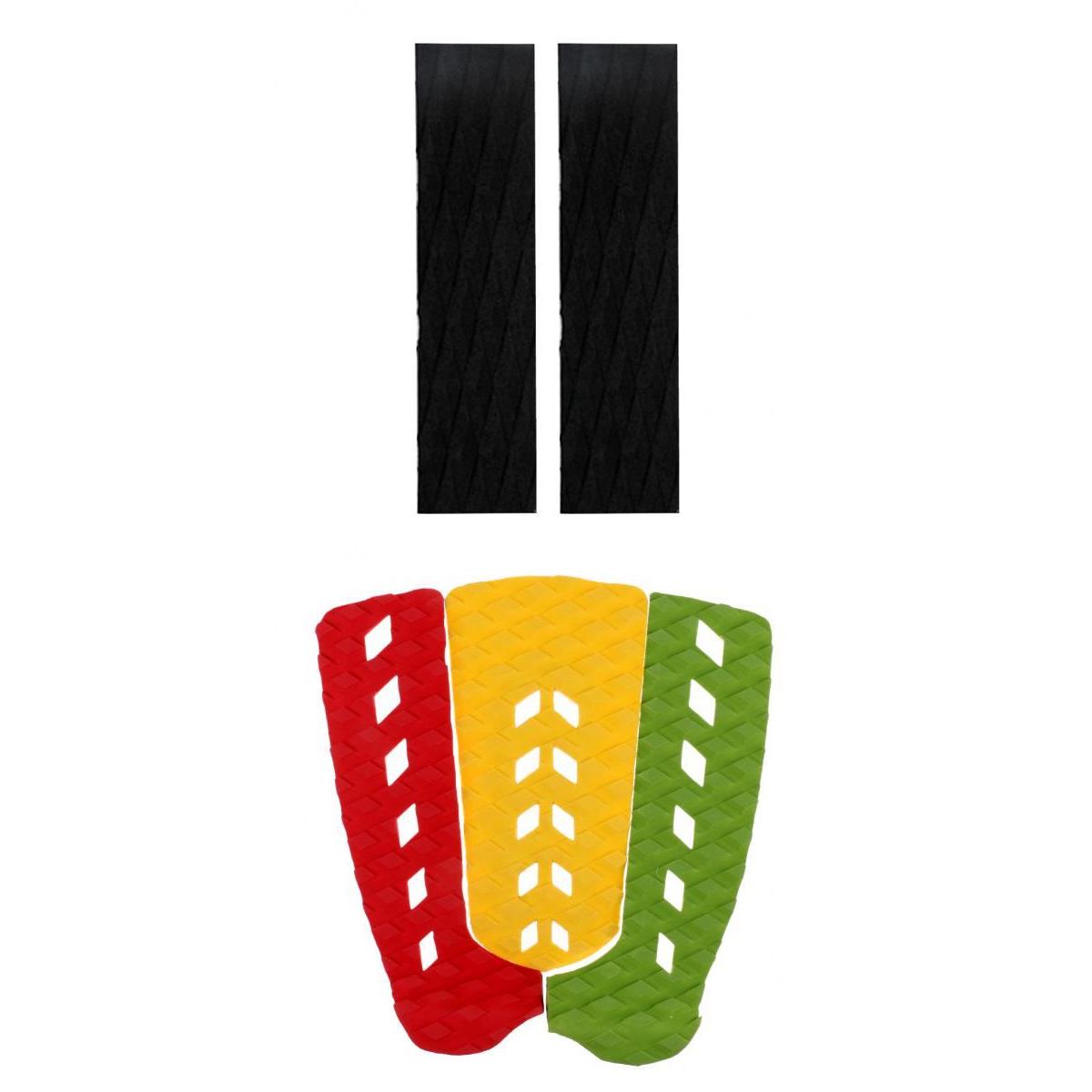 3 Pieces Surfboard Traction Pad with 2 Pieces Traction Funboard Pad Bar Grip