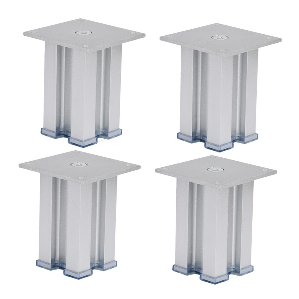 4Pcs 25cm Aluminum Anti-Slip Sofa Leg Furniture Replacement Leg Plinth Feet