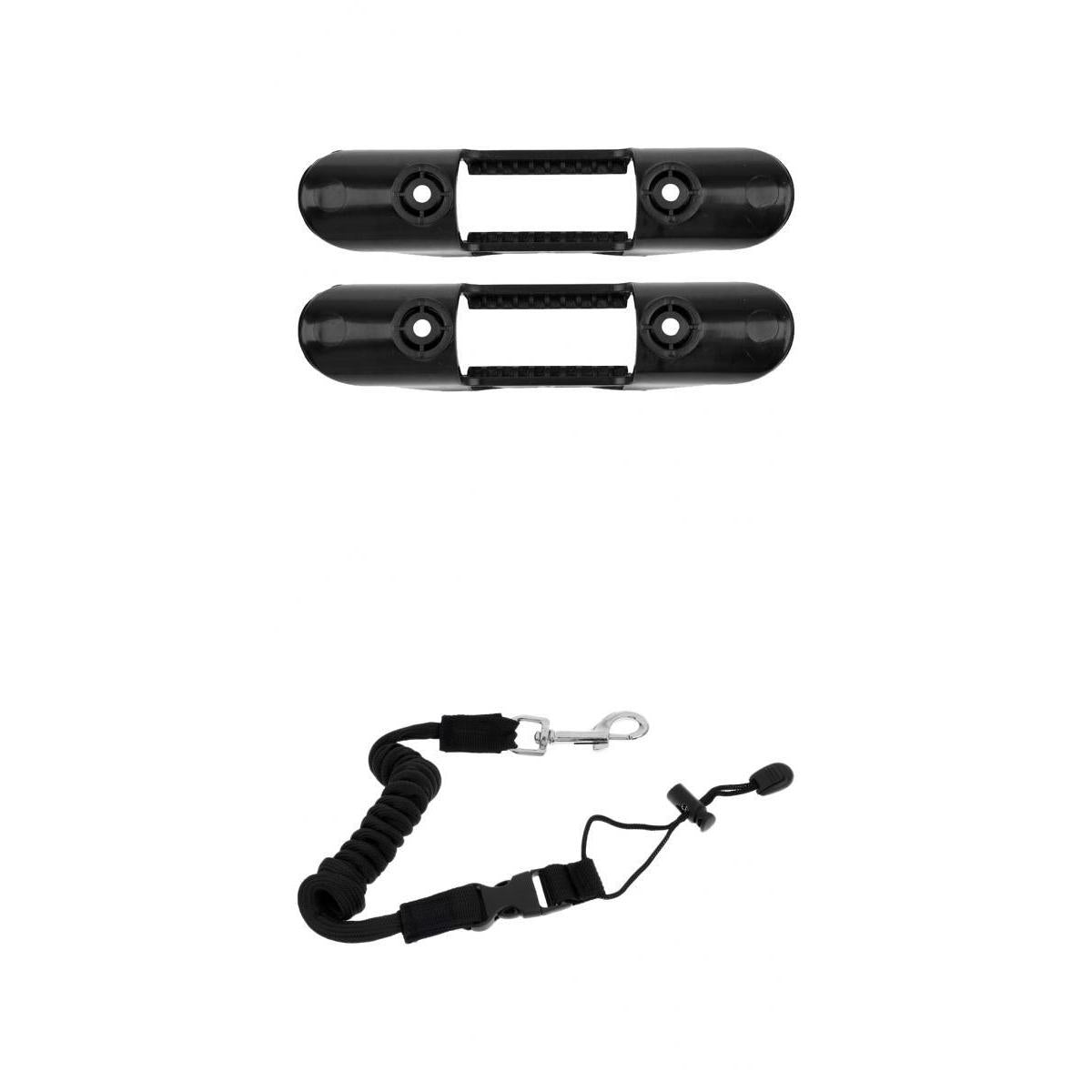2 Pieces Kayak Canoe Boat Paddle Clip Holder Keeper + Paddle Leash Lanyard