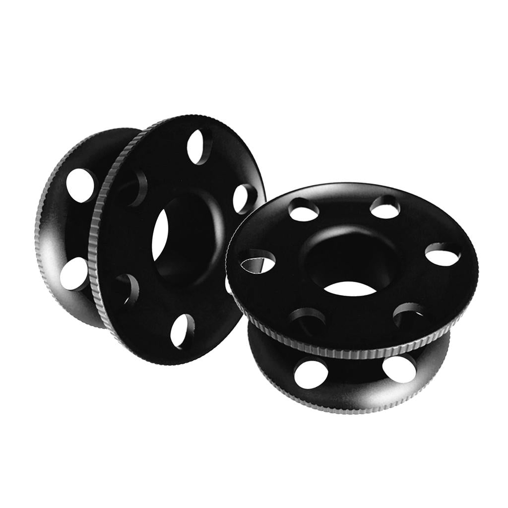 2 Pieces Aluminum Scuba Diving Finger Spool Dive Reel Empty Guide Line Spool