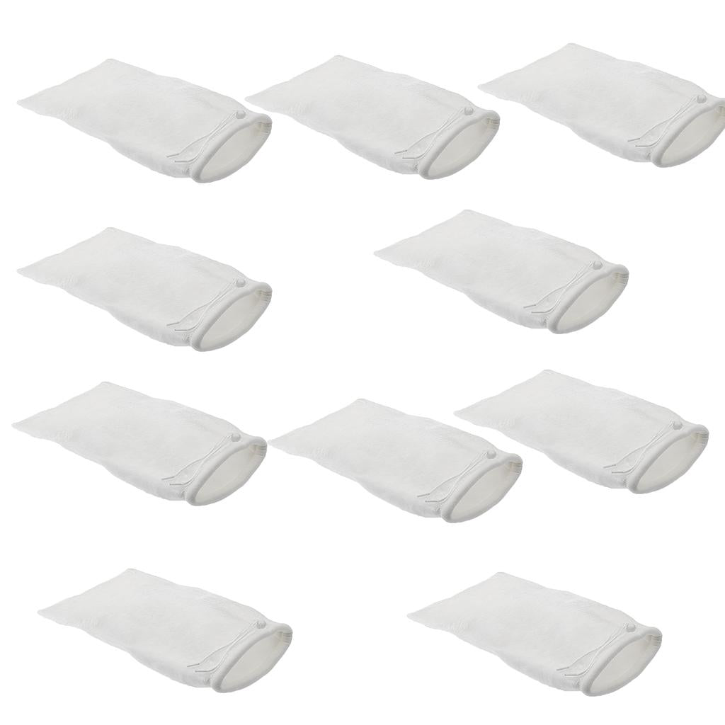 10x Reusable Aquarium Filter Drawstring Filtration Bag Sump Filter 20x35cm