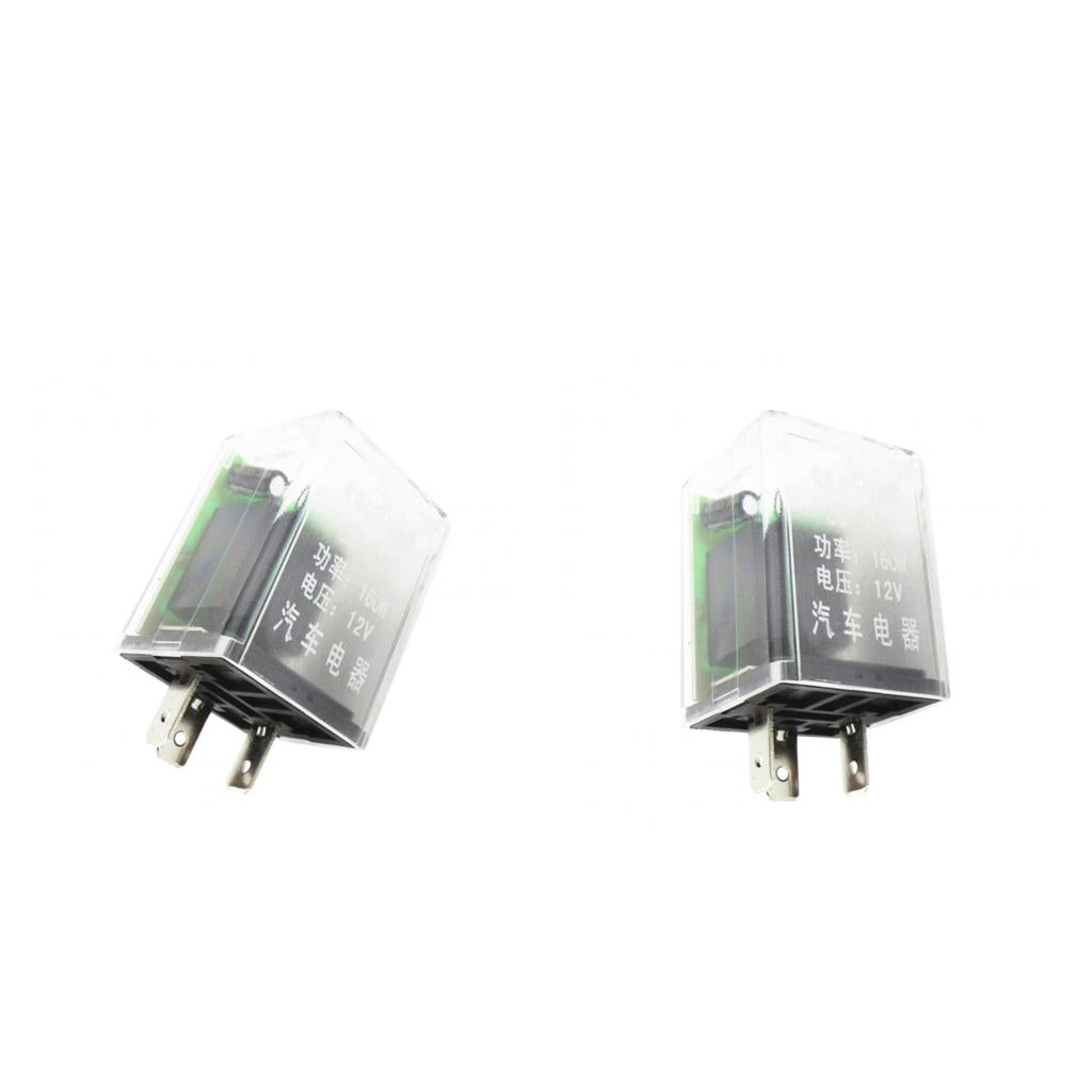 2 Pieces Car 12V 160W 3Pin Turn Signal Blink Light Electronic Flasher Relays