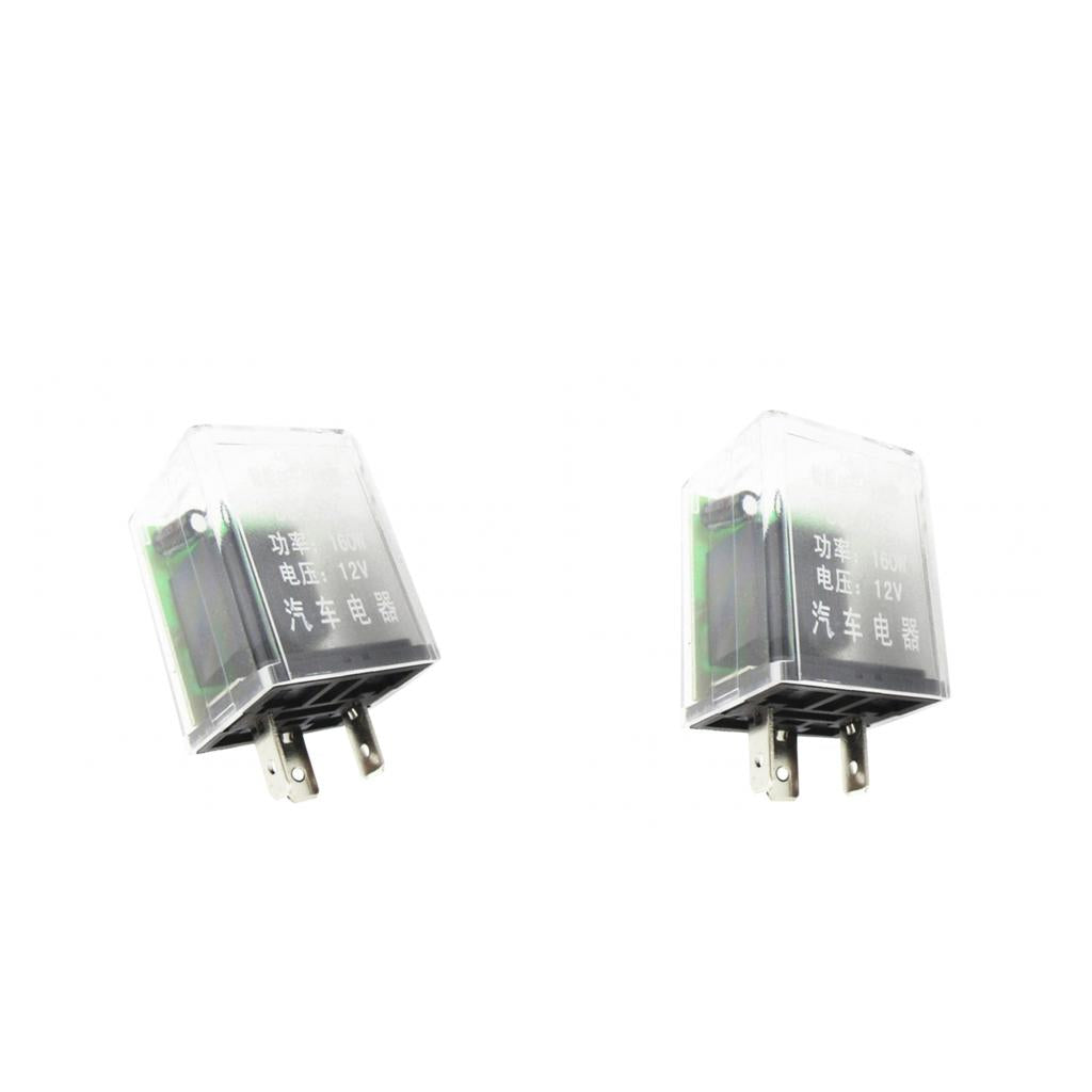 2 Pieces Car 12V 160W 3Pin Turn Signal Blink Light Electronic Flasher Relays