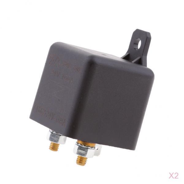 2 Pieces Car Boat Marine 24V 100A Split Charge Relay Switch 4 Terminal Relay