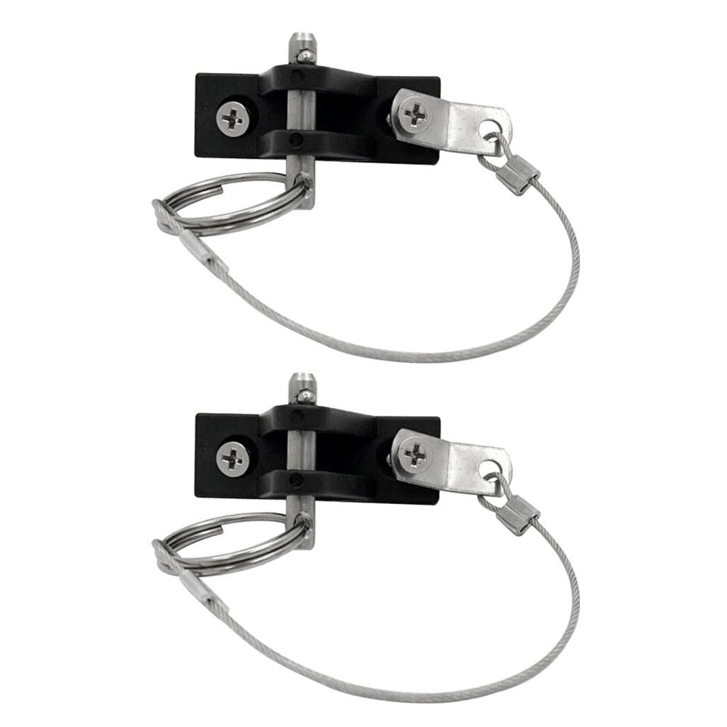 2 Pieces Deck Hinge Quick Release Pin Lanyard for Kayak Slide Rail Anchor