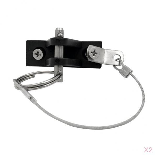 2 Pieces Deck Hinge Quick Release Pin Lanyard for Kayak Slide Rail Anchor
