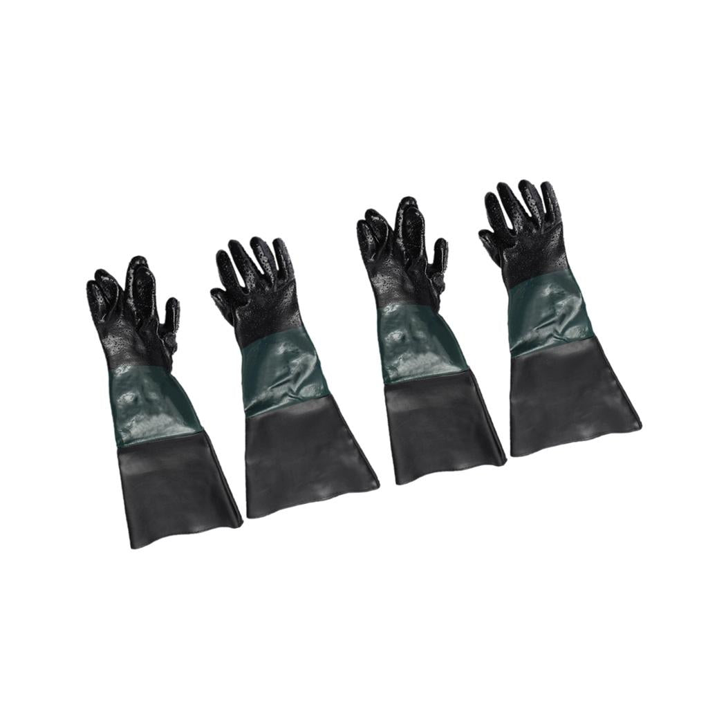 2 Pair 60cm Replace Labour Protection Gloves For Sand Blasting Sandblaster