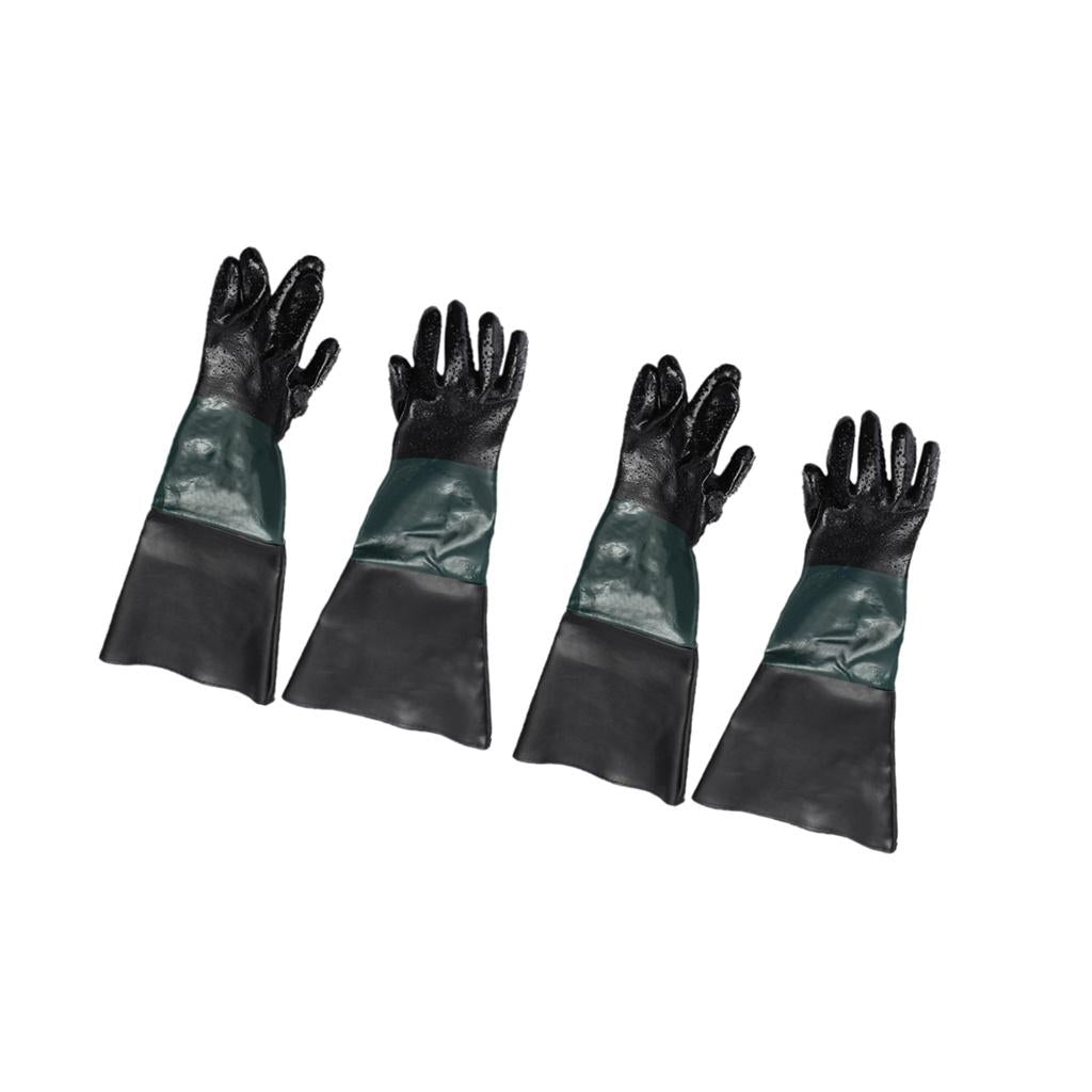 2 Pair 60cm Replace Labour Protection Gloves For Sand Blasting Sandblaster