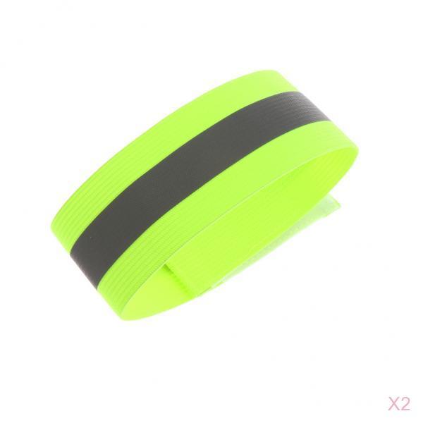 1 Pair Elastic Reflective Wrist Arm Ankle Bands for Running Jogging Cycling