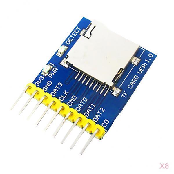 8Pieces Micro SD Card Module Memory Shield Slot Socket Reader for