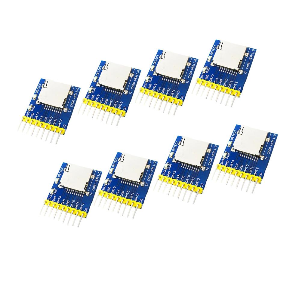 8Pieces Micro SD Card Module Memory Shield Slot Socket Reader for