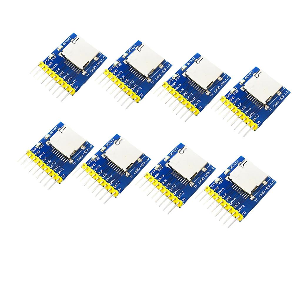 8Pieces Micro SD Card Module Memory Shield Slot Socket Reader for